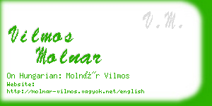 vilmos molnar business card
